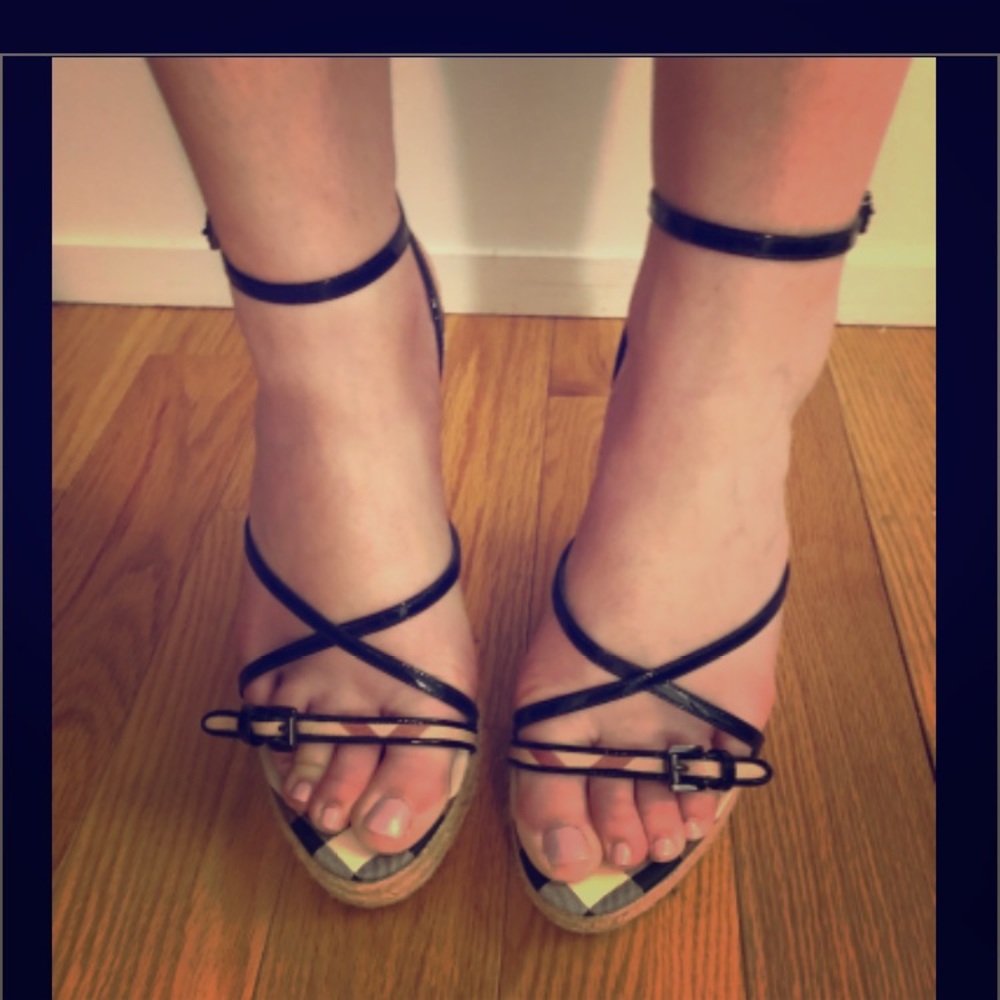 Burberry Strappy Espadrille Wedges